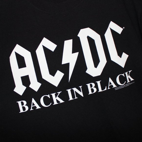 3/$77❤️vintage 2003 BACK IN BLACK AC/DC t-shirt Anvil band tee Anthill Trading - Picture 2 of 4